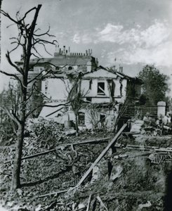 The Explosion on the Regents Canal; Residence of the Park Keeper After the Explosion by English Photographer