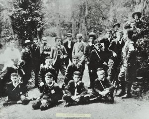 The first London School Board school journey. Children from Bell Road Higher Grade School, Peckham visit a colliery in the Forest of Dean