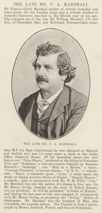 The late Mr F A Marshall by English Photographer