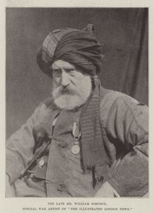The late Mr William Simpson, Special War Artist of The Illustrated London News by English Photographer