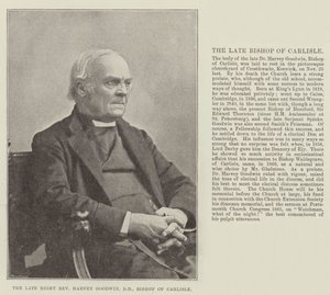 The late Right Reverend Harvey Goodwin, DD, Bishop of Carlisle by English Photographer