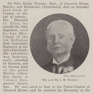 The Late Sir J H Thursby by English Photographer