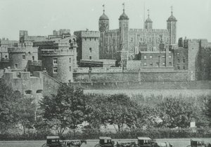Tower Hill: view of the Tower of London, 1895 by English Photographer