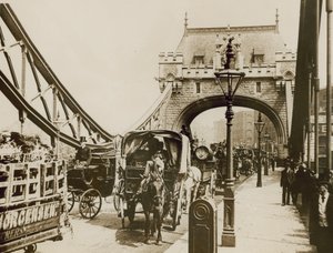 Traffic Passing Over Tower Bridge by English Photographer