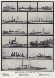 Typical War-Ships of the United States Navy by English Photographer