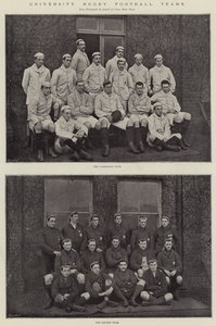 University Rugby Football Teams by English Photographer