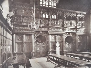 View of Middle Temple Hall Interior, London, 1885
