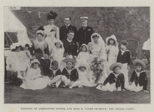 Wedding of Commander Napier and Miss E Culme-Seymour, the Bridal Party by English Photographer