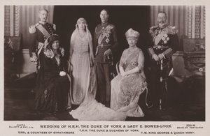 Wedding of H.R.H. the Duke of York and Lady E. Bowes-Lyon by English Photographer