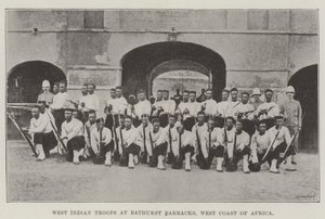 West Indian Troops at Bathurst Barracks, West Coast of Africa by English Photographer
