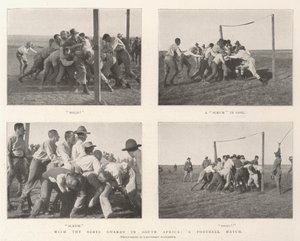 With the Scots Guards in South Africa, a Football Match by English Photographer