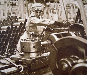 Woman Worker in a Munitions Factory in Britain During WWI