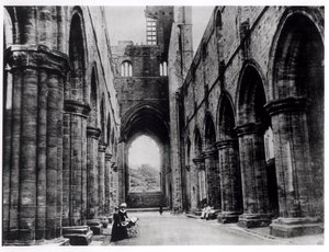 Visitors to Kirkstall Abbey