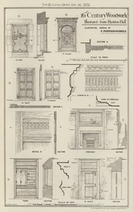 16th Century Woodwork, illustrated from Haddon Hall by English School