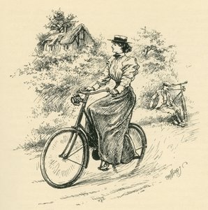 A 19th Century Female Cyclist. From The Strand Magazine Published 1897.