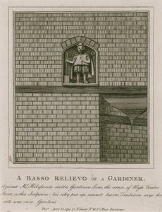 A Basso Relievo of a Gardiner by English School