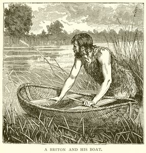 A Briton and his Boat by English School