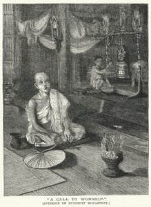 A Call to Worship, Interior of Buddhist Monastery