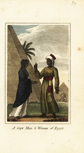 Copt Man and Woman of Egypt by English School