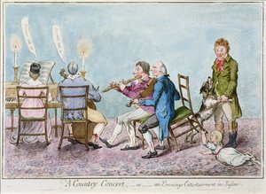 A Country Concert, or an Evenings Entertainment in Sussex, published by Hannah Humphrey in 1798 by English School