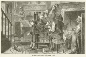 A Dutch Household in New York by English School