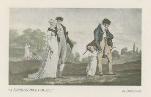 A Fashionable Couple by English School