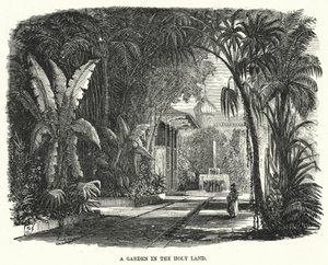 A Garden in the Holy Land (engraving) by English School