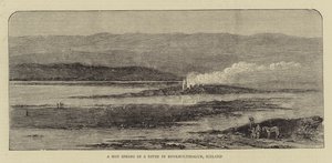 A Hot Spring in a River in Reykholtsdalur, Iceland by English School