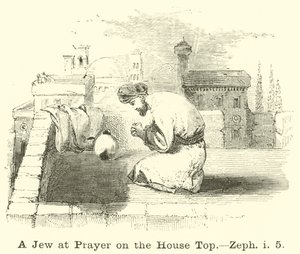 A Jew at Prayer on the House Top by English School