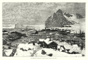 A Lofoten Village during the Fishing Season by English School