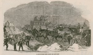 A London Street Scene During the Late Frost by English School