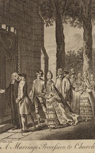 A Marriage Procession to Church by English School