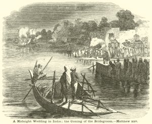 A Midnight Wedding in India; the Coming of the Bridegroom by English School