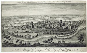 A Perspective View of the City of Bath, engraved for the Universal Magazine, c.1750