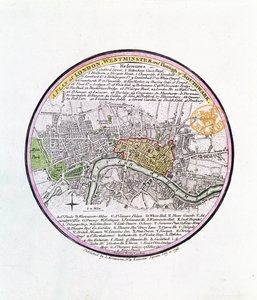 A Plan of London, Westminster and Borough of Southwark, 1793 by English School