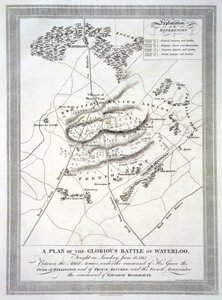 A Plan of the Glorious Battle of Waterloo by English School