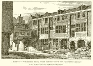 A Portion of Winchester House, which Survived until the Nineteenth Century by English School