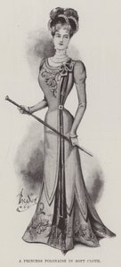 A Princess Polonaise in Soft Cloth by English School