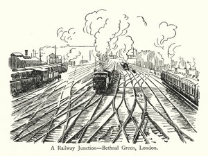 A Railway Junction, Bethnal Green, London by English School