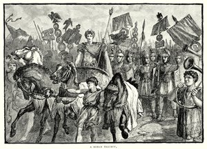 A Roman Triumph by English School