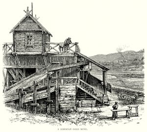 A Siberian Gold Mine by English School