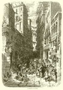 A Street in Naples by English School