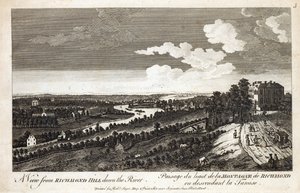 A View from Richmond Hill down the River, printed for Robert Sayer Map and Printseller, Fleet Street by English School