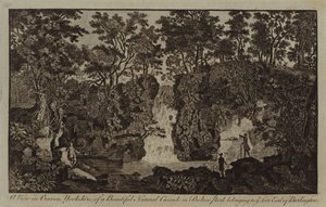 A View in Craven, Yorkshire, of a Beautiful Natural Cascade in Bolton Park belonging to the Late Earl of Burlington by English School