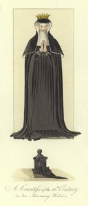 A countess of the 16th Century in her mourning habit by English School