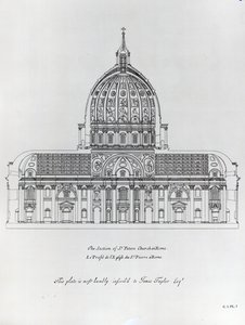 A cross-section of St. Peters, Rome