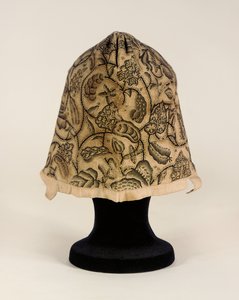 A fine blackwork coif