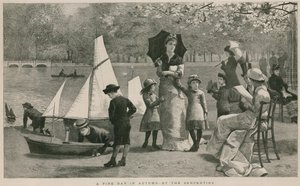 A Fine Day in Autumn by the Serpentine, Hyde Park, London