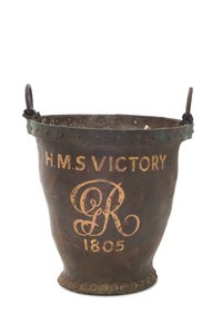 A fire bucket from H.M.S. Victory, 1805
