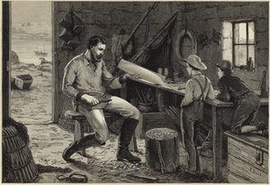 A Lesson in Boat Building by English School